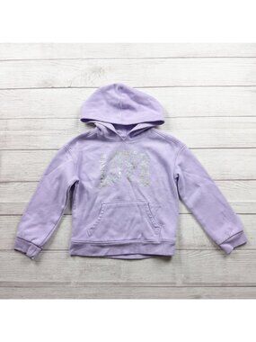 Cat & Jack Girls Lavender Hoodie Love Glitter Graphic S 6-7